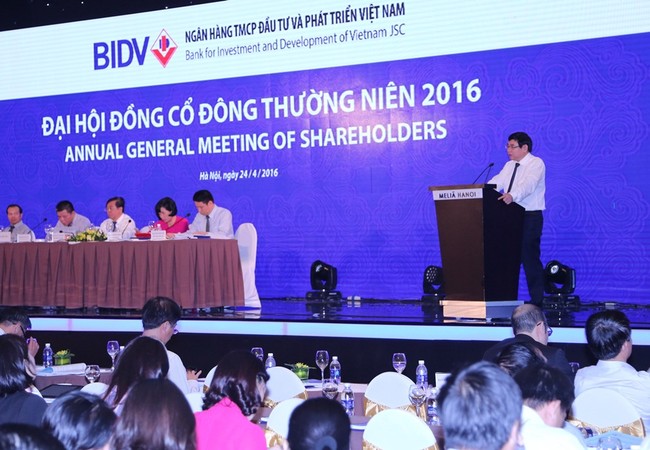 BIDV tổ chức đại hội đồng cổ đông bất thường ngày 22/10 Đại hội đồng cổ đông thường niên BIDV năm 2016