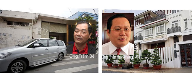 Khởi tố nhiều cán bộ ngân hàng trong vụ án Trầm Bê và Phạm Công Danh Cơ quan công an khám xét nhà của ông Trầm Bê tại P.6, Q.6 (trái) và nhà của ông Phan Huy Khang tại Phước Kiển, Nhà Bè (TP.HCM).