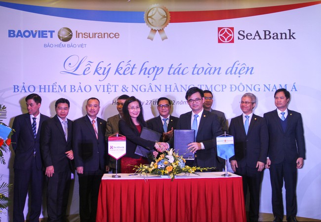 Bảo Việt và SeABank ký thỏa thận hợp tác toàn diện Tổng công ty bảo hiểm Việt Nam và Ngân hàng TMCP Đông Nam Á ký thỏa thận hợp tác toàn diện