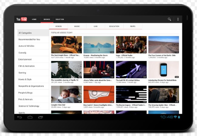 YouTube cho Android thay đổi giao diện mới YouTube cho Android được thay đổi giao diện