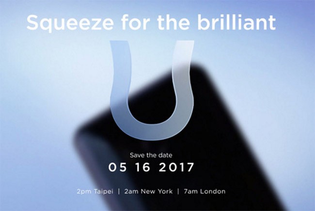 HTC U 11 có thể rẻ hơn U Ultra HTC U 11 sẽ được công bố vào ngày 16/5
