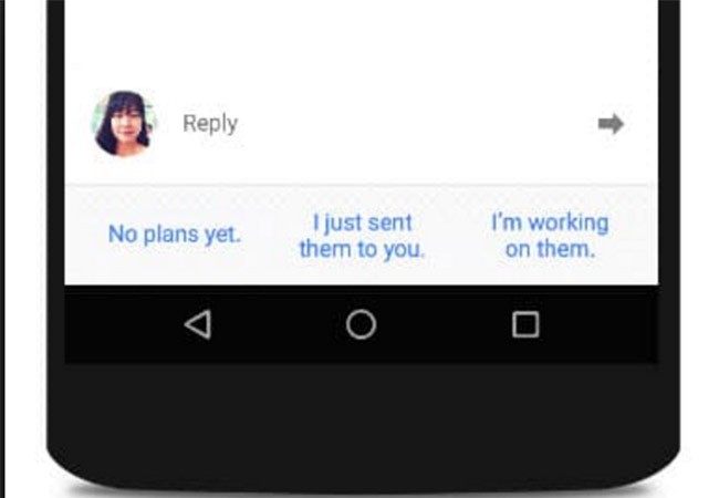 Google Mail được trang bị tính năng trả lời thông minh Tính năng Smart Reply sẽ được đưa vào Gmail và Allo trên iOS và Android