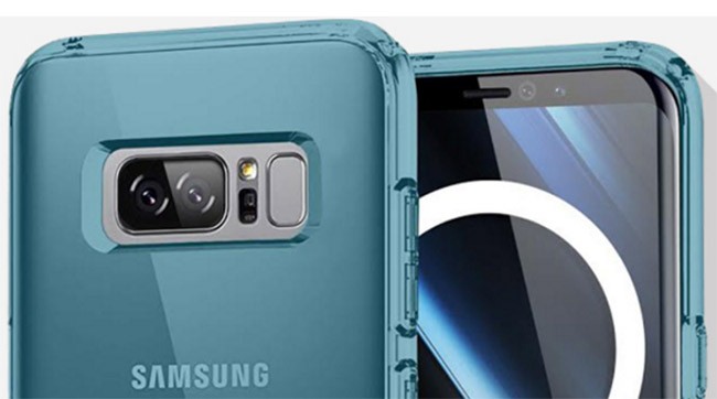 Ốp lưng Note 8 hé lộ màn hình lớn, máy quét vân tay ở mặt lưng Note 8 sẽ vẫn có máy quét vân tay đặt ở phía mặt lưng