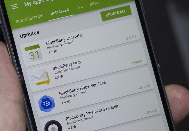 BlackBerry “tự cao” có phần mềm tốt hơn hẳn Samsung Ứng dụng BlackBerry Hub+ dành cho các thiết bị Android- (Ảnh: CRACKBERRY).