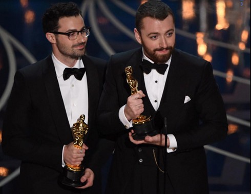 Bật mí về ca khúc phim hay nhất Oscar 2016 Sam Smith và Jimmy Napes nhận giải Oscar