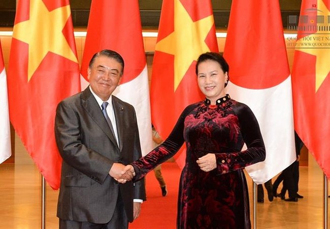 Việt Nam và Nhật Bản sẽ hợp tác để phát triển công nghệ cao Chủ tịch Quốc hội Nguyễn Thị Kim Ngân đón Chủ tịch Hạ viện Nhật Bản Oshima Tadamori