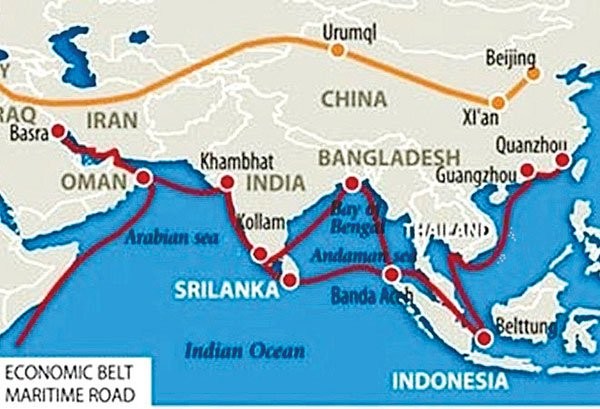Cẩn trọng với đòn bẩy cơ sở hạ tầng Dự án “Một vành đai, một con đường”, bao gồm con đường tơ lụa trên bộ và trên biển của Trung Quốc.