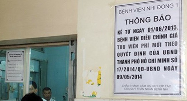 TP.HCM điều chỉnh tăng tiếp 10% viện phí TP.HCM điều chỉnh tăng tiếp 10% viện phí
