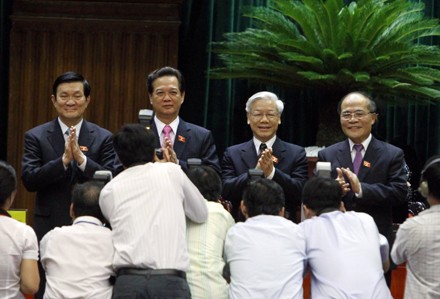 Kỳ họp cuối cùng Quốc hội sẽ dành đánh giá công tác cả nhiệm kỳ của Chủ tịch nước, Thủ tướng Đã gần trọn nhiệm kỳ 5 năm trôi qua kể từ khi Quốc hội khoá XIII bầu Chủ tịch nước, Chủ tịch Quốc hội, Thủ tướng vào tháng 7/2011