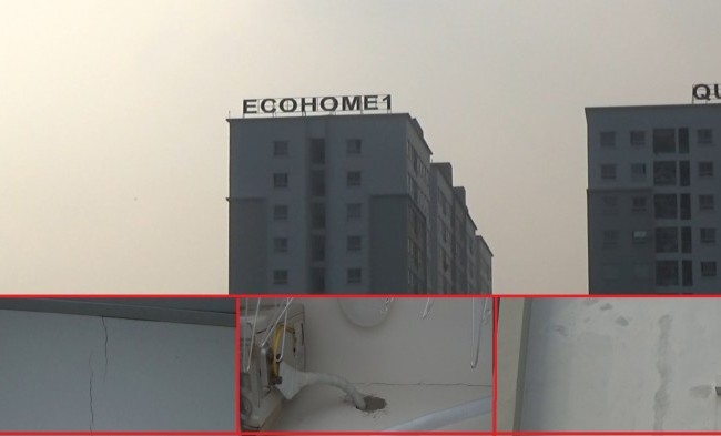 Nhà ở xã hội Ecohome vừa sử dụng đã vá chằng vá chịt Chung cư Ecohome mới sử dụng đã vá chằng vá chịt