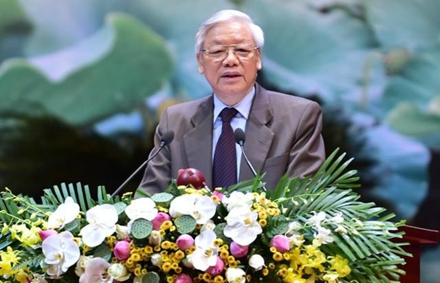 Tổng Bí thư Nguyễn Phú Trọng: Phải khắc phục tình trạng nói không đi đôi với làm Tổng Bí thư Nguyễn Phú Trọng phát biểu khai mạc hội nghị (Ảnh: N.B)