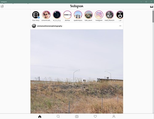 Instagram chính thức có mặt trên máy tính Windows 10 Ứng dụng Instgram không hỗ trợ upload hình ảnh từ thiết bị Windows 10 không hỗ trợ màn hình cảm ứng.