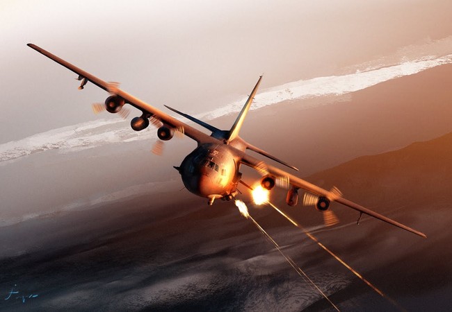 Không quân Mỹ phô diễn sức mạnh pháo đài trên không AC-130U Spooky AC-130U Spooky.