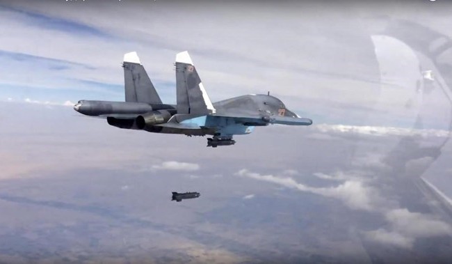 Nga bác cáo buộc gây nguy hiểm cho chiến đấu cơ Mỹ ở Syria Máy bay Nga tham gia chiến dịch không kích tại Syria. (Nguồn: independent.co.uk)