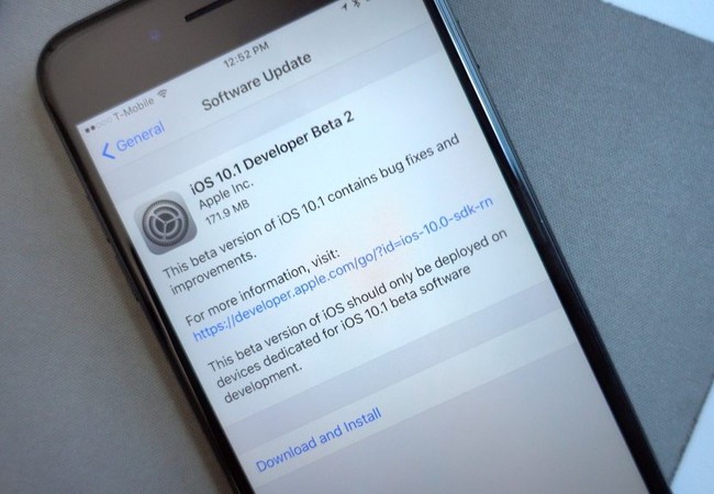 Apple phát hành rộng rãi iOS 10.1 beta 2 Apple phát hành rộng rãi iOS 10.1 beta 2