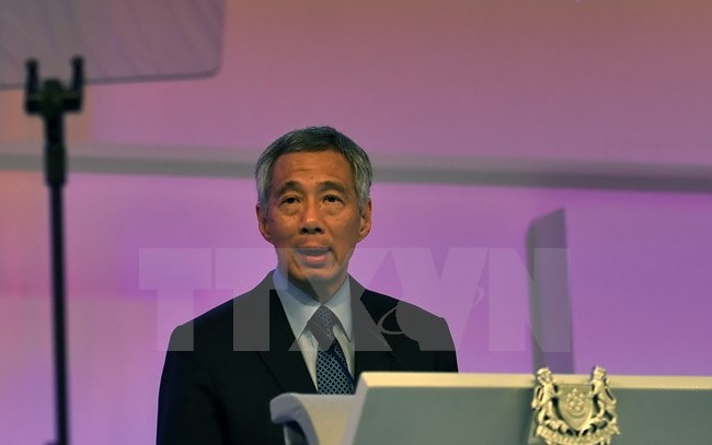 Chất lượng hội nhập ASEAN phụ thuộc việc giải quyết vấn đề Biển Đông Thủ tướng Singapore Lý Hiển Long. (Nguồn: AFP/TTXVN)
