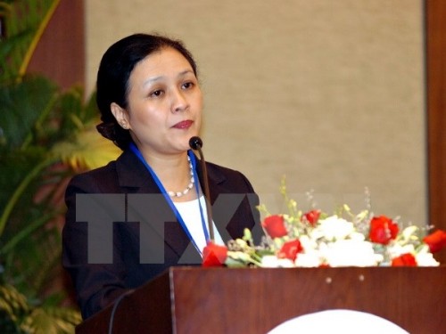 Việt Nam kêu gọi chấm dứt ngay thay đổi nguyên trạng Biển Đông tại LHQ Đại sứ Nguyễn Phương Nga, Trưởng Phái đoàn Đại diện thường trực Việt Nam tại Liên Hợp Quốc. Ảnh: TTXVN