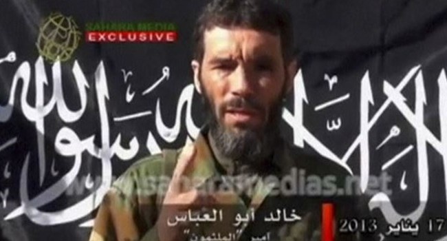 Thủ lĩnh hàng đầu của al-Qaida bị máy bay Mỹ tiêu diệt Mokhtar Belmokhtar bị cáo buộc thực hiện vụ tấn công khủng bố một cơ sở khí đốt ở Algeria năm 2013 giết chết ít nhất 37 người, trong số này có 3 người Mỹ. Ảnh Reuters