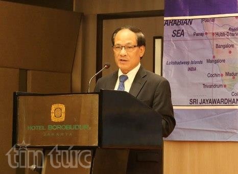 Hòa bình, an ninh ở Biển Đông là cơ sở phát triển thịnh vượng khu vực Tổng Thư ký Lê Lương Minh phát biểu tại hội thảo.