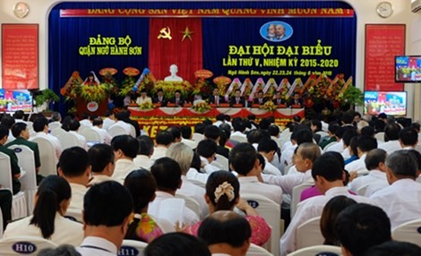 Chủ tịch quận trượt BCH đảng bộ Đại hội nhiệm kỳ 2015-2020 của quận Ngũ Hành Sơn.Ảnh: Cổng thông tin TP Đà Nẵng