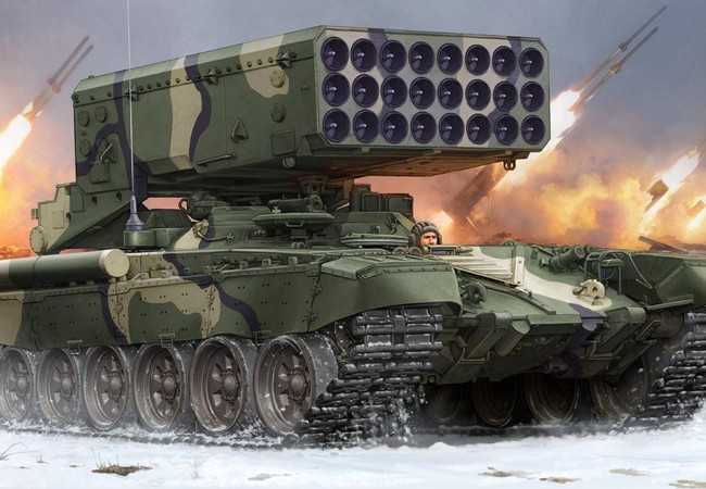 Clip: Kinh hoàng pháo phản lực TOS-1 Nga gầm thét, dội lửa phiến quân Syria Clip: Kinh hoàng pháo phản lực TOS-1 Nga gầm thét, dội lửa phiến quân Syria
