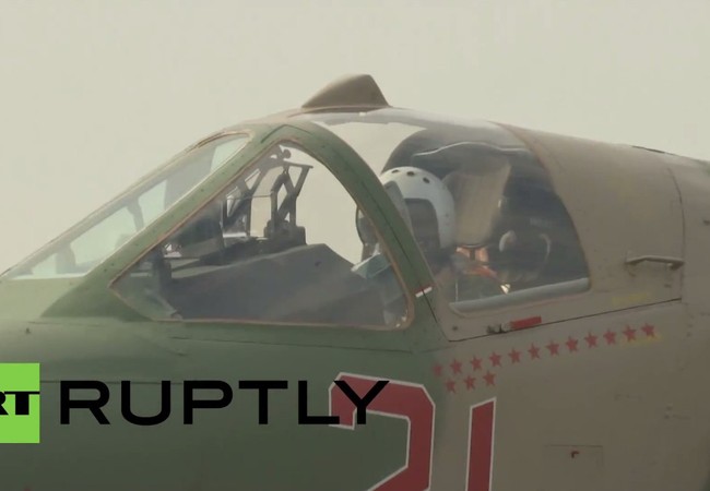 Bão lửa trên chiến trường Syria những ngày đầu năm Chiếc Su-25 số hiệu 21 đã có tới 150 lần không kích thành công