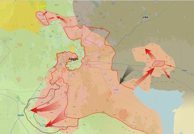 Sư đoàn cơ giới 4 Syria đánh chiếm trang trại Abu Farid, Bắc Aleppo Tổng quan chiến trường Aleppo đến ngày 05.02.2016