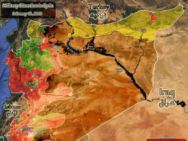 Quân đội Syria tiêu diệt hàng chục tay súng IS ở Hama Tình hình phân bổ lực lượng trên chiến trường Syria đến ngày 13.02.2016