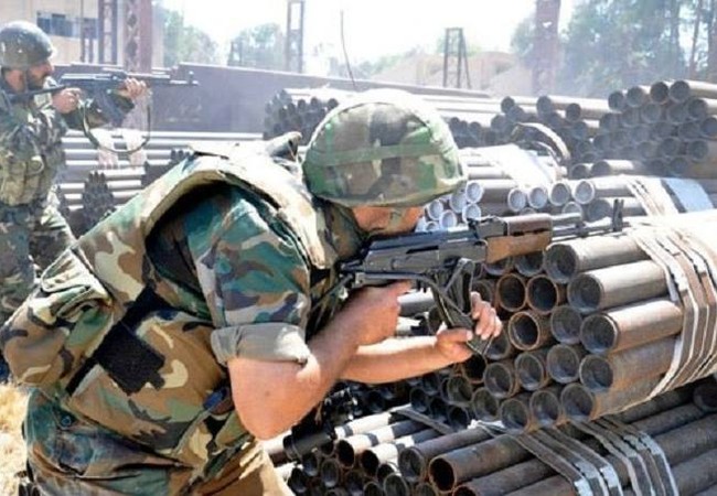 Quân đội Syria truy quét tiến công khủng bố ở sân bay Marj Al-Sultan, Damascus Quân đội Syria truy quét tiến công khủng bố ở sân bay Marj Al-Sultan, Damascus