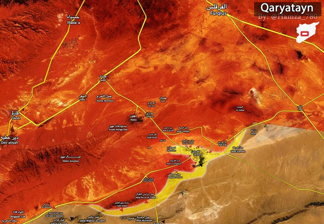Quân đội Syria tấn công vào nội thị thành phố cổ Qaryatayn Quân đội Syria tấn công vào nội thị thành phố cổ Qaryatayn