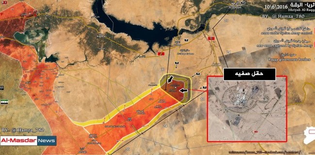 IS đánh chiếm mỏ dầu Sfaiyeh cạnh sân bay Al – Tabqa Bản đồ chiến sự tại tỉnh Raqqa