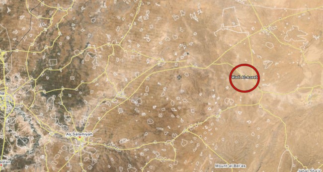 Quân đội Syria phục kích thu giữ đạn dược buôn lậu số lượng lớn (video) Khu vực diễn ra trận phục kích gần thành phố Salamiyah