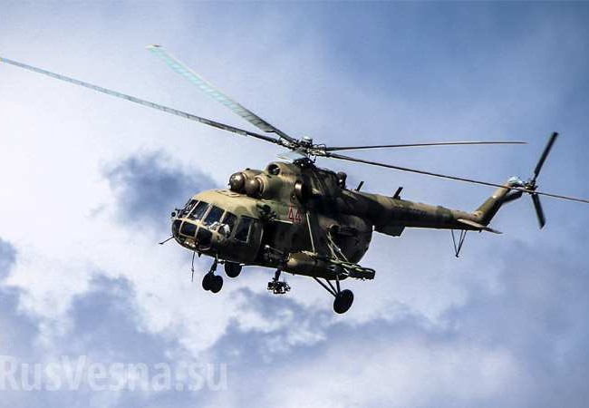 Trực thăng vận tải Mi-8 của Nga bị bắn hạ ở tỉnh Idlib (video) Máy bay trực thăng vận tải Mi-8 Nga
