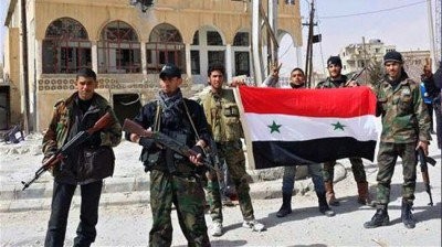 Quân đội Syria dồn dập đánh phiến quân Hồi giáo bị vây hãm Các binh sĩ quân đội Syria trên vùng Tây Ghouta