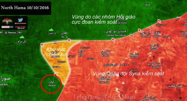 Quân đội Syria giải phóng thêm một ngôi làng ở tỉnh Hama - VIDEO Bản đồ chiến sự vùng nông thôn miền Bắc Hama