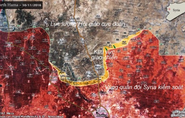 Quân đội Syria giành thắng lợi đáng kể ở Hama bản đồ chiến sự chiến trường Hama