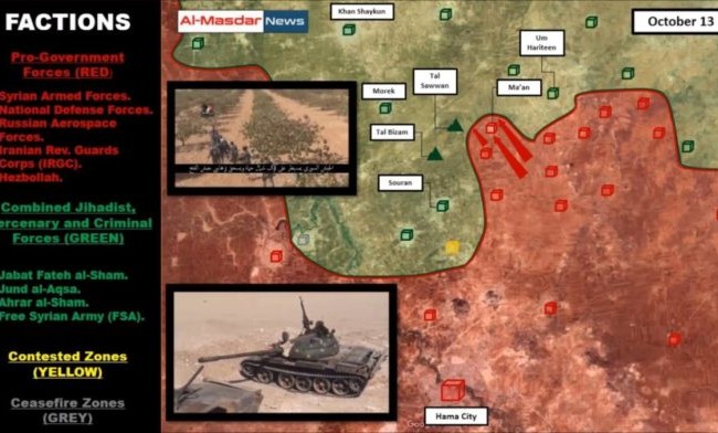 Video: Quân đội Syria giành hàng loạt làng mạc ở Hama Tổng quan chiến trường miền Bắc tỉnh Hama (video)