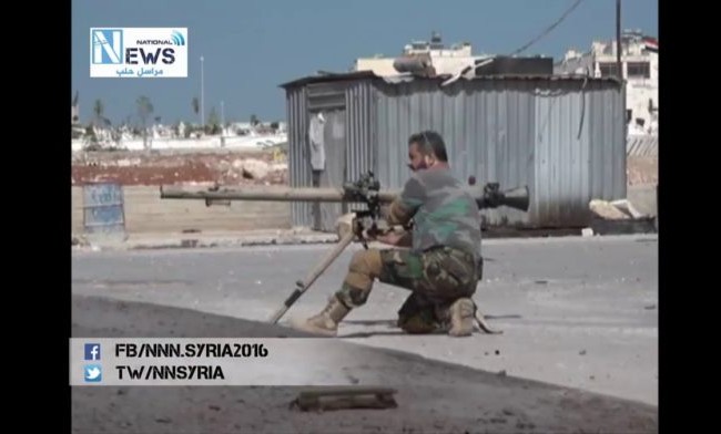 Video chiến sự Aleppo: Trận chiến khốc liệt giành giật quận Miniyan Binh sĩ quân đội Syria chiến đấu trên địa bàn quận Miniyan