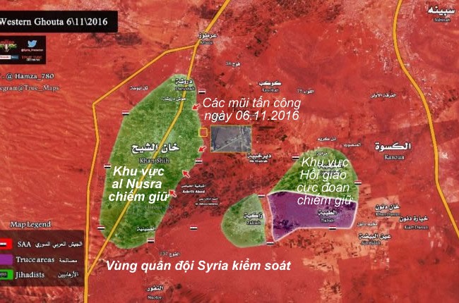 Quân đội Syria thít chặt thị trấn phiến quân ở Tây Ghouta Tình hình chiến sự khu vực Tây Ghouta
