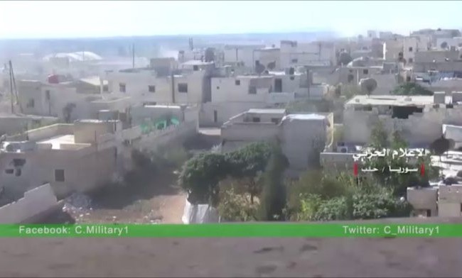 Chùm video chiến sự Aleppo: Quân đội Syria đè bẹp phiến quân, chiếm quận Minyan Quận Aleppo dưới hỏa lực pháo kích của quân đội Syria