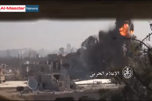 Video chiến sự Syria: Lại chôn sống hàng loạt phiến quân dưới đường hầm Vụ nổ kinh hoàng chôn vùi hàng chục phiến quân ở thị trấn Harasta, Damascus