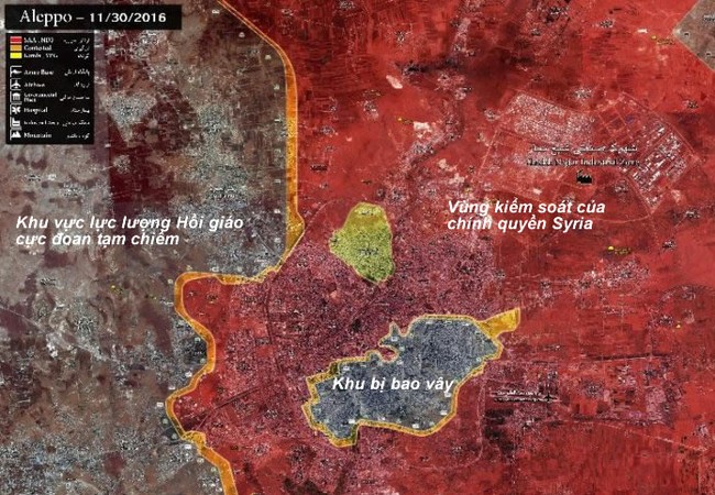 Tình hình chiến sự Aleppo, vòng vây đang siết chặt