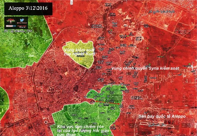 Video chiến sự Aleppo: Quân đội Syria dồn phiến quân vào cửa tử, chiếm nhiều địa bàn then chốt Vòng vây siết chặt trên vùng bị bao vây ở thành phố Aleppo