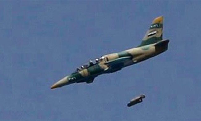 Không quân Syria tập kích diệt gần trăm tay súng thánh chiến (video) Không quân Syria không kích ở Hama, Idlib
