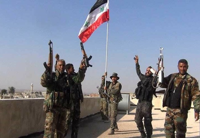 Quân đội Syria ào ạt tấn công phiến quân trên khắp các chiến tuyến (video) Binh sĩ quân đội Syria (ảnh minh họa)