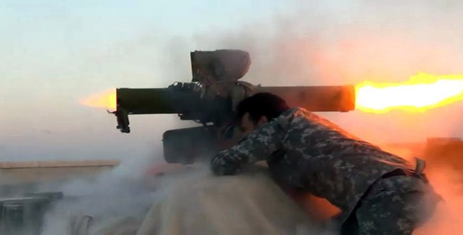 Chiến sự Syria: Quân chính phủ sẽ sớm dứt điểm phiến quân ở ngoại vi Damascus Binh sĩ quân đội Syria sử dụng tên lửa ATGM tấn công phiến quân ở Đông Ghouta