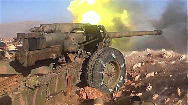 Pháo binh Syria khạc lửa, 3 thủ lĩnh phiến quân mất mạng Lực lượng pháo binh Syria khai hỏa