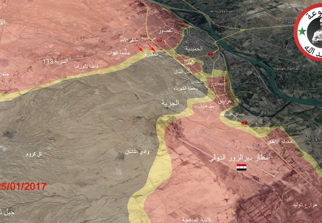 Chùm video Deir Ezzor: Quân đội Syria cố gắng chọc thủng vòng vây của IS Bản đồ chiến sự thành phố Deir Ezzor