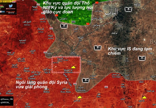 “Hổ Syria” chớp nhoáng chiếm thêm cứ điểm IS phía đông Aleppo Bản đồ chiến sự vùng đông Aleppo