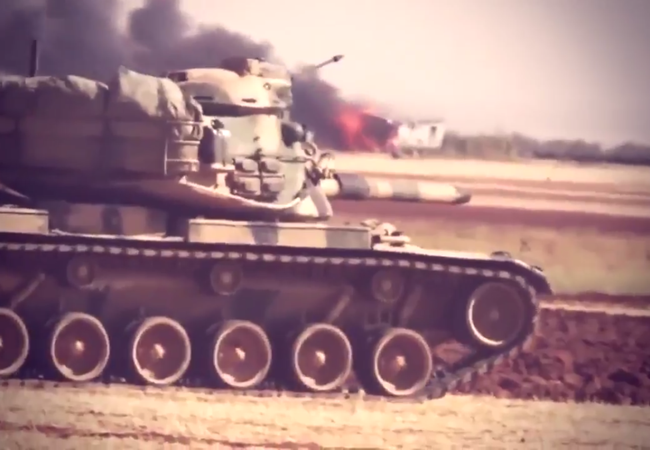 Chiến sự Syria: Liên quân Thổ Nhĩ Kỳ chiếm được cứ điểm IS, tiến sát Al-Bab Xe tăng quân đội Thổ Nhĩ Kỳ ở Syria
